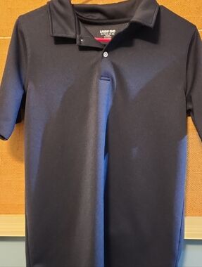 Lands' End Boy's Dark Navy Short-Sleeve Polo